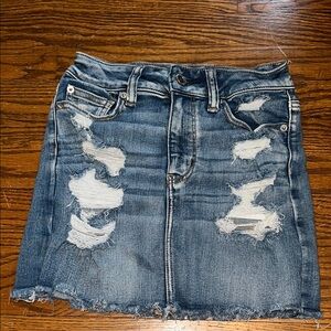 American Eagle Outfitters Blue Mini Jean Skirt